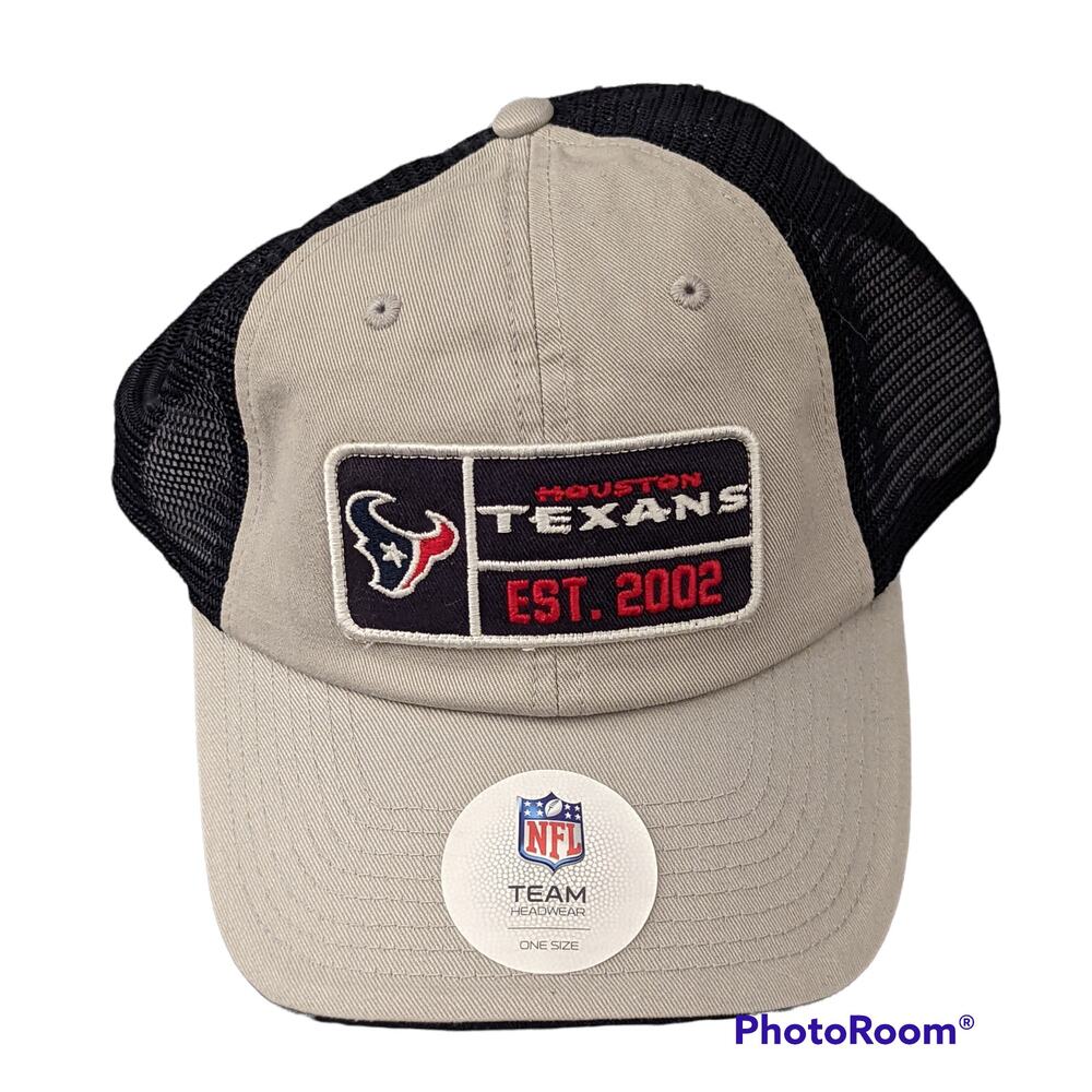 NWT NFL Licensed Houston Texans Football EST 2002 Mesh Adjustable Ball Cap OS